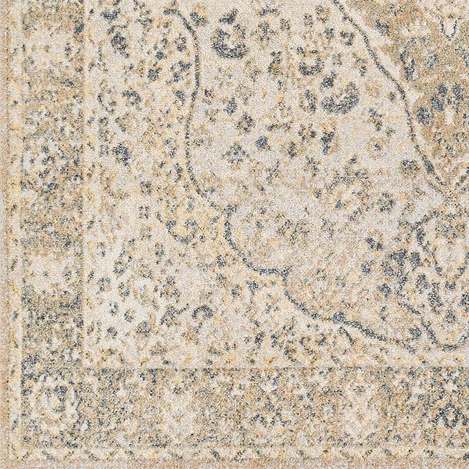 Mark&Day Washable Rugs, 8x10 Eminence Traditional Camel Area Rug, Brown Taupe Carpet for Living Room, Bedroom or Kitchen (7'10" x 10'2", Machine Washable)