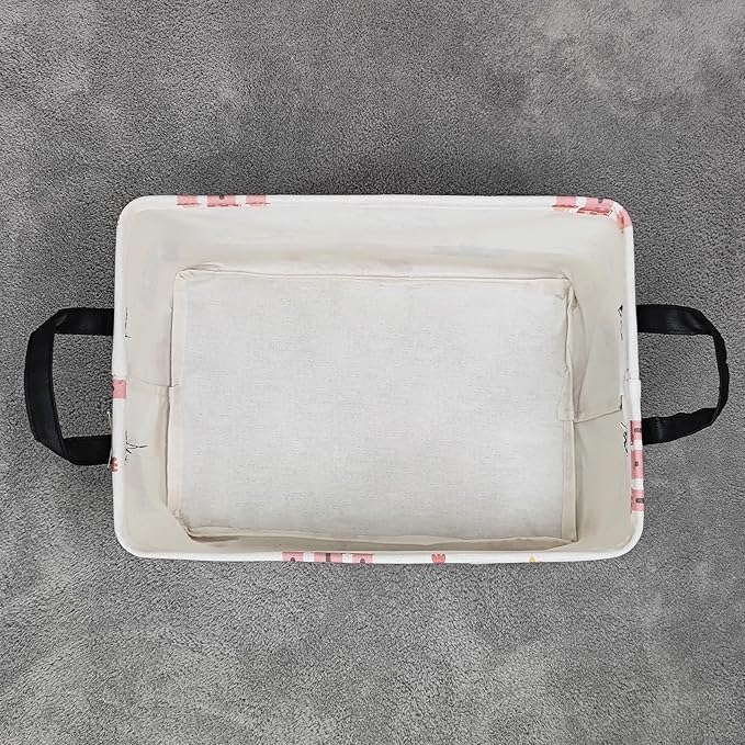 FANKANG Storage Bins, Nursery Hamper Canvas Laundry Basket Foldable with Waterproof PE Coating Large Storage Baskets for Kids Boys and Girls, Office, Bedroom, Clothes,Toys(Rec-castle carriage ）