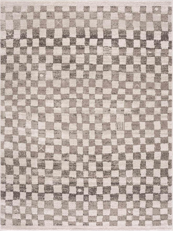 Hauteloom Benjy Living Room, Bedroom Area Rug - Farmhouse - Cream, Beige, Tan - 18" x 18"