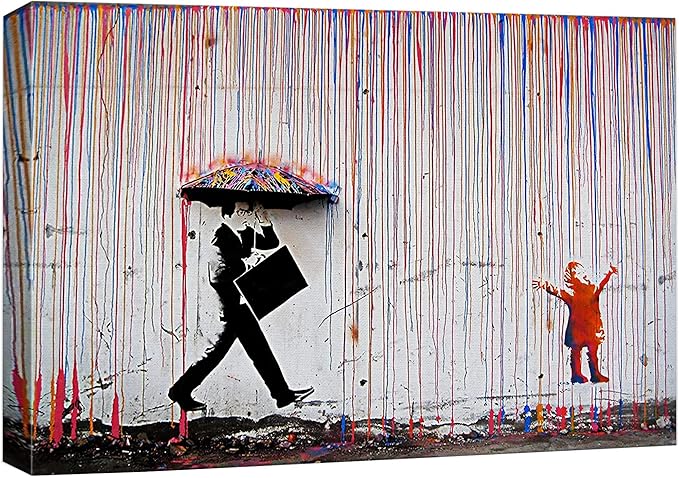SIGNWIN Canvas Wall Art Banksy Canvas Painting Home Artwork Decoration for Living Room,Bedroom - 24x36 inches