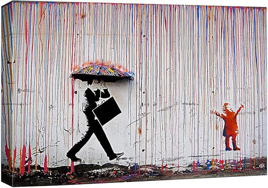 SIGNWIN Canvas Wall Art Banksy Canvas Painting Home Artwork Decoration for Living Room,Bedroom - 24x36 inches