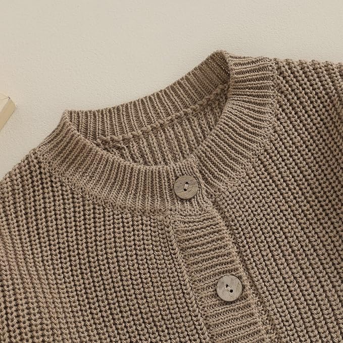 Newborn Baby Boy Girl Knit Sweater Cardigan Winter Warm Button Down Sweatshirt Top Outfit Cute Infant Fall Clothes