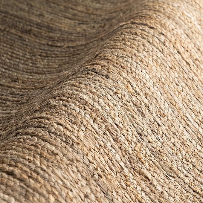 nuLOOM 4x6 Rigo Jute Hand Woven Area Rug, Natural, Solid Farmhouse Design, Natural Fiber, For Bedroom, Living Room, Dining Room, Hallway, Office, Kitchen, Entryway