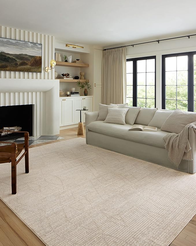 Loloi Kamala Collection KAM-03 Natural/Mist 2'-7" x 12'-0" Runner Rug