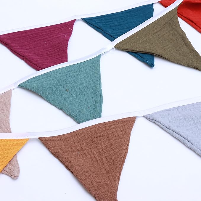 Pennant Banner Flags,Infant and toddler room decoration pennant,for Nursery Decor Baby Birthday Boho Wedding Shower Party Event (Coloured Banner)