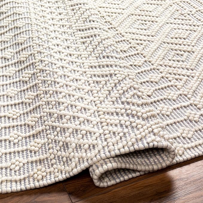 Mark&Day Wool Rugs, 2x4 Gratz Global Light Gray Area Rug, Grey Beige Carpet for Living Room, Bedroom or Kitchen (2'3" x 3'9")