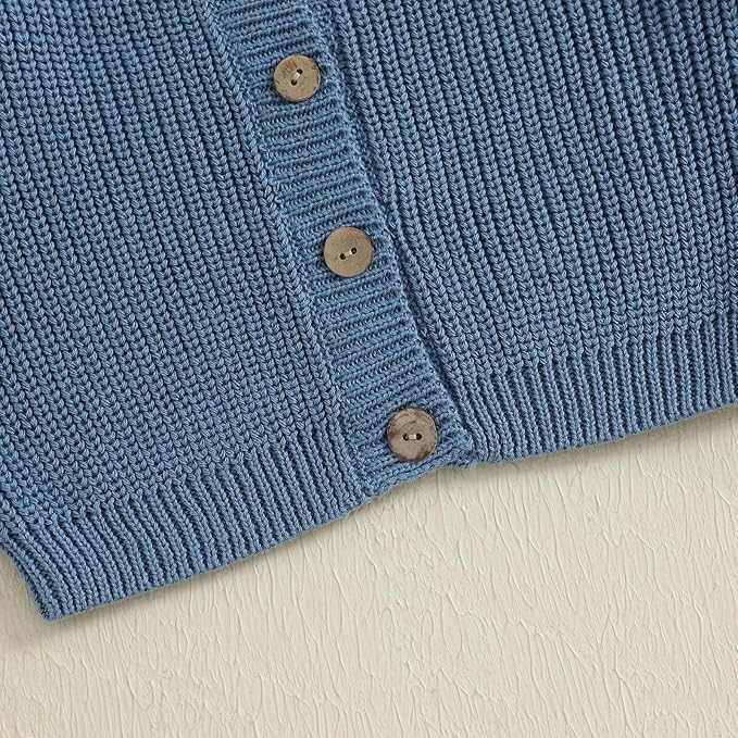 Newborn Baby Boy Girl Knit Sweater Cardigan Winter Warm Button Down Sweatshirt Top Outfit Cute Infant Fall Clothes