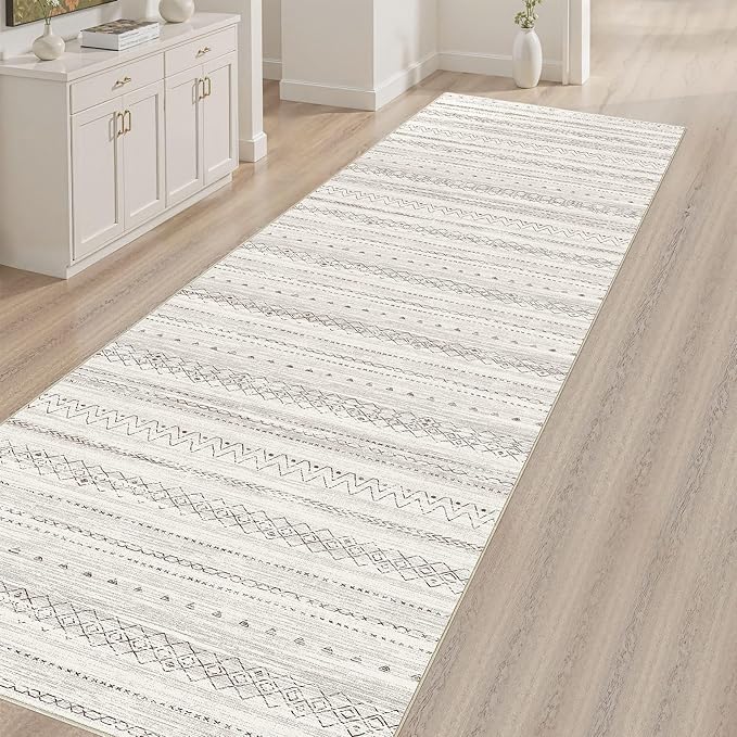 Area Rugs for Living Room Washable Living Room Rug Soft Neutral Indoor Floor Carpet Non-Slip Stain Resistant Modern Boho Rugs for Bedroom Dining Room Kids Room Nursery Office Home Brown