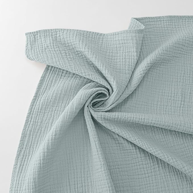 Bearmoss Muslin Swaddle Blankets, 40 x 38 inches Baby Swaddle for Boys and Girls, Soft Baby Blanket, 3 Pack Breathable Nursery Receiving Blankets (Cloud)
