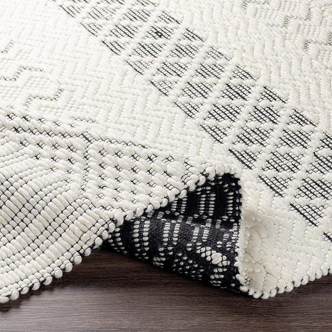 Mark&Day Wool Rugs, 6x9 Gschnitz Global Cream Area Rug, Cream Grey Carpet for Living Room, Bedroom or Kitchen (6' x 9')