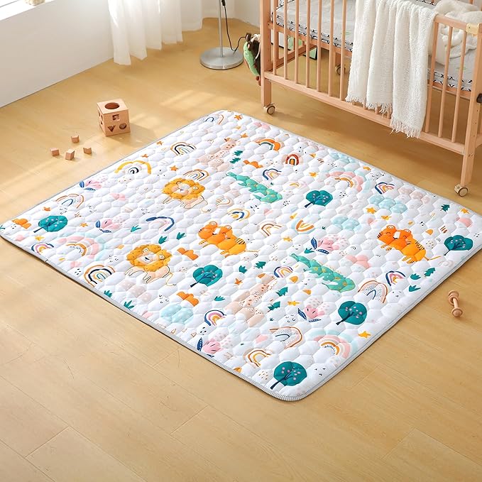 Baby Play Mats for Floor, 71"×59" Playpen Mat, Thick Cushioning Padding Foam Playmat, Washable Crawling Mat for Baby and Toddlers Infants to Play and Learn