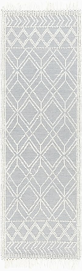 Mark&Day Wool Rugs, 5x7 Staveley Cottage Denim Area Rug, Grey White Ivory Carpet for Living Room, Bedroom or Kitchen (5' x 7'6")