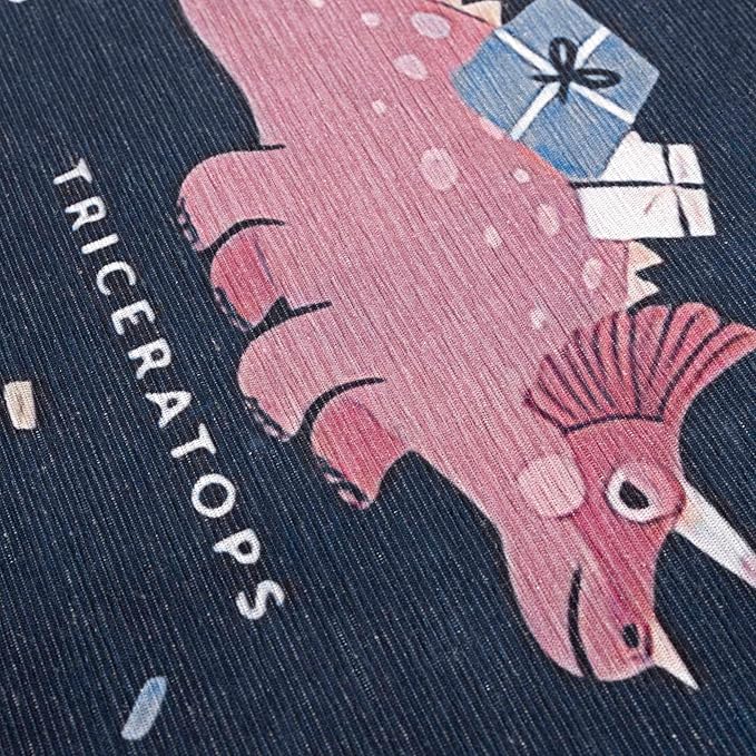 Hauteloom Milne Kids Room, Nursery Machine Washable Area Rug - Dinosaur - Navy, Blue Multi - 5'3" x 7'3"