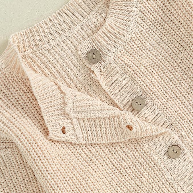 Newborn Baby Boy Girl Knit Sweater Cardigan Winter Warm Button Down Sweatshirt Top Outfit Cute Infant Fall Clothes