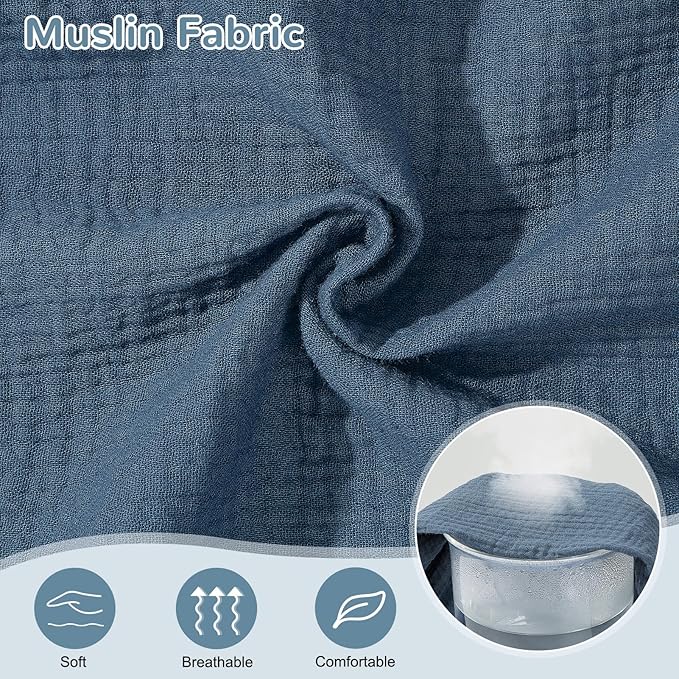 Basumee Muslin Bassinet Sheets for Baby Girl Boy 2 Pack Soft Breathable Baby Bedside Bassinet Fitted Sheets with Bottom Elastic Band 33''x17''x4'' Mattress Cover for Rectangle Oval Hourglass Bassinets