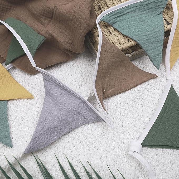 Pennant Banner Flags,Infant and toddler room decoration pennant,for Nursery Decor Baby Birthday Boho Wedding Shower Party Event (Colorful triangular flag banner94)