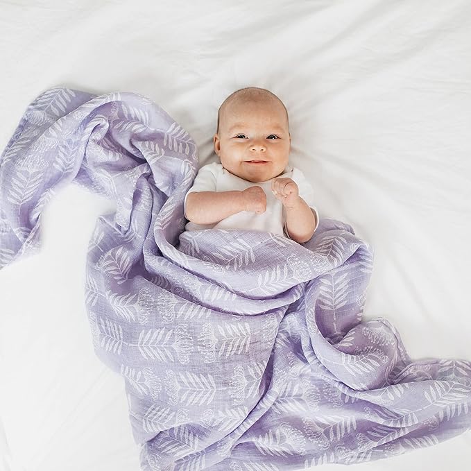 aden + anais Essentials Swaddle Blanket, Muslin Blankets for Girls & Boys, Baby Receiving Swaddles, Newborn Gifts, Infant Shower Items, Toddler Gift, Wearable Swaddling Set, 4 Pack, Damsel