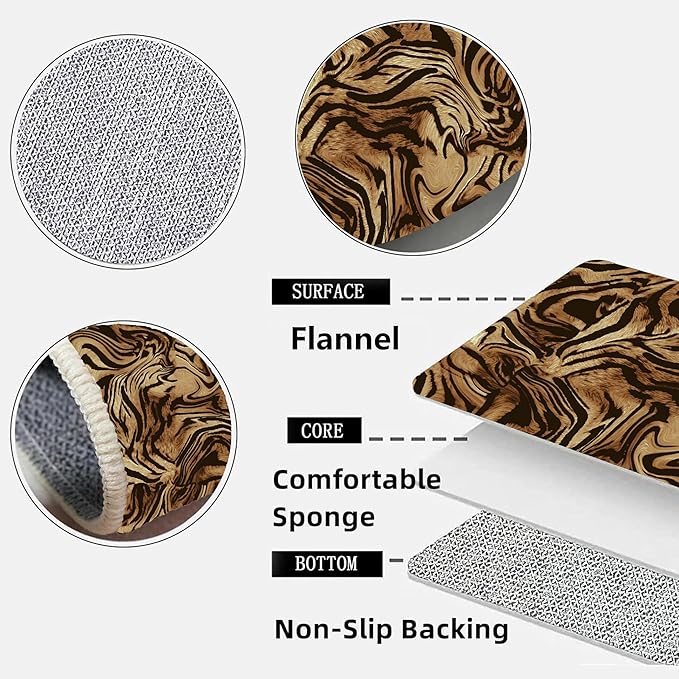 Tiger Print Area Rug4x6ft,Skin Print Pattern Large Animal Skin Fur Luxury Soft Simulation Tiger Hide Rug, Non-Slip Low Pile Indoor Mats Modern Home Decor Living Room Carpet