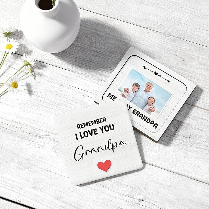 Me and My Grandpa Picture Frame, Baby Keepsake Photo, Grandpa Picture Frames Wooden Surprise Box, Gender Neutral Nursery Decor, Best Grandparent or First Father's Day Gifts