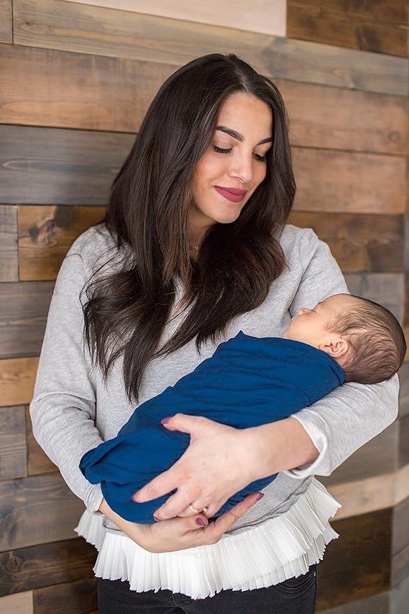 Copper Pearl Baby Swaddle Blanket - Premium Knit Baby Blanket, Large Soft Stretchy Receiving Blankets for Baby Boy and Girl, Swaddles for Newborn, Infant, and Toddler (River)
