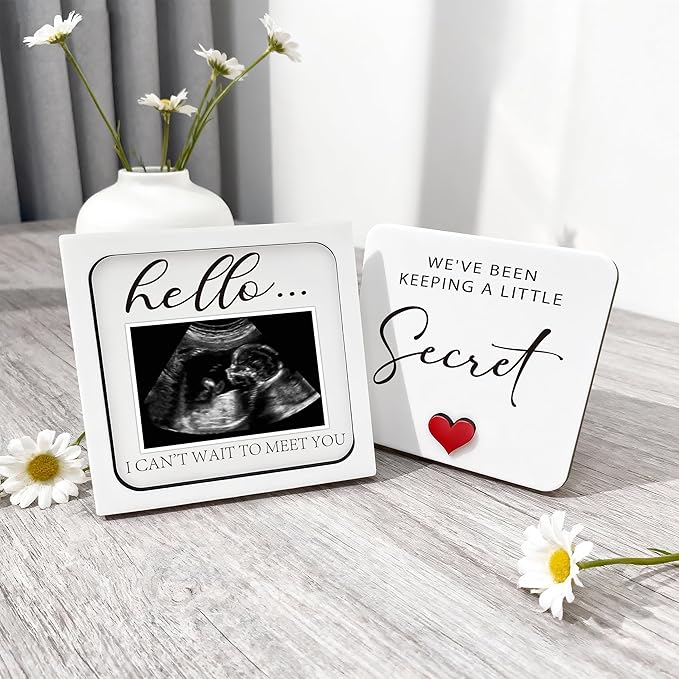 Baby Announcement Grandparents, Ultrasound Photo Frame Pregnancy Announcement Sign, Baby Announcement Wooden Surprise Box, Pregnancy Reveal to Husband, Friends, Auntie, Uncle