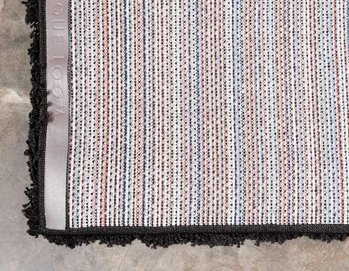 Unique Loom Solid Shag Collection Area Rug (8' x 11' Rectangle, Jet Black)