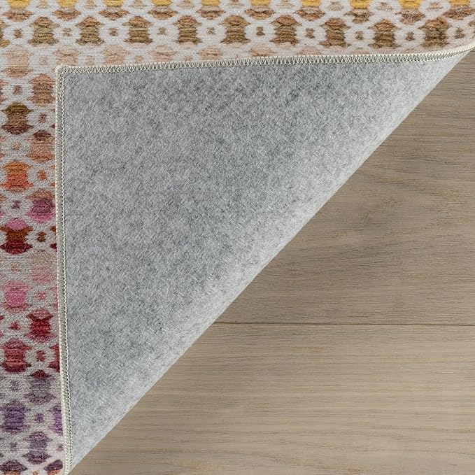 Dash & Albert Poppy Multi Machine Washable Rug, 7.5 X 9.5 Feet, Multicolored Geometric Pattern