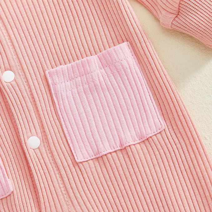 Infant Boys Fall Clothes Newborn Baby Romper Hat Stripe Knit Long Sleeve Bodysuit Jumpsuit Baby Going Home Outfit