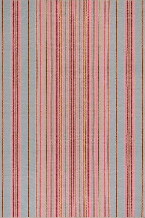 Dash & Albert Jamaica Stripe Multi Machine Washable Rug, 2 X 3 Feet, Blue/White Stripe Pattern
