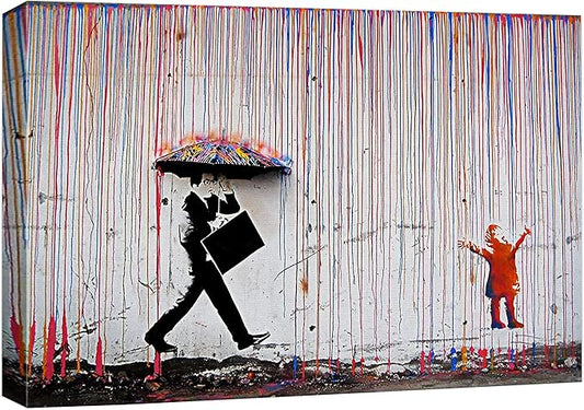 SIGNWIN Canvas Wall Art - Banksy Canvas Painting Home Artwork Decoration for Living Room,Bedroom - 32x48 inches