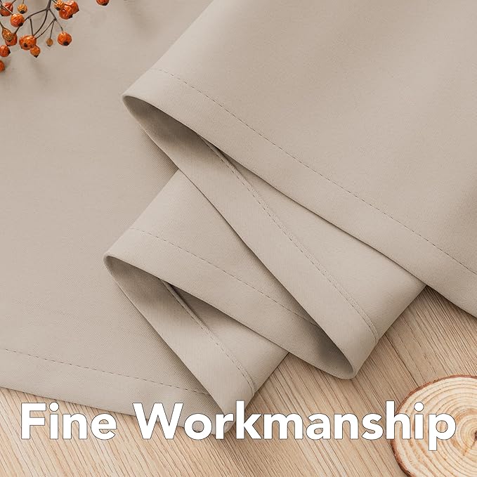 H.VERSAILTEX Ultra Soft Microfiber Thermal Insulated Antique Copper Grommet Blackout Curtains/Window Treatment Draperies 52 by 72 - Inch for Living Room/Bedroom, Set of 2 - Fog