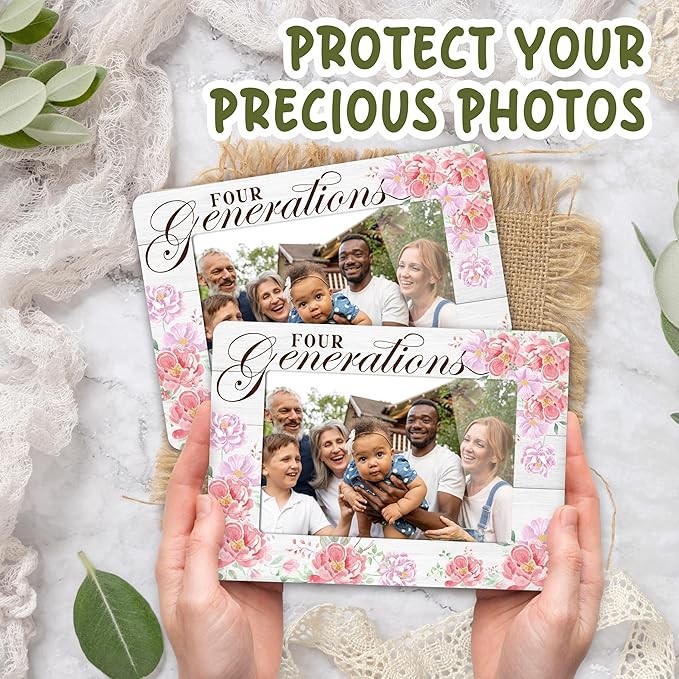 First Christmas Baby Picture Frame - Gender Reveal Decorations and Baby Shower Gifts for New Mom Grandparent Pregnancy Announcement Newborn Nursery 4 X 6 Inch Grandparent Keepsake Frame Decor - A22