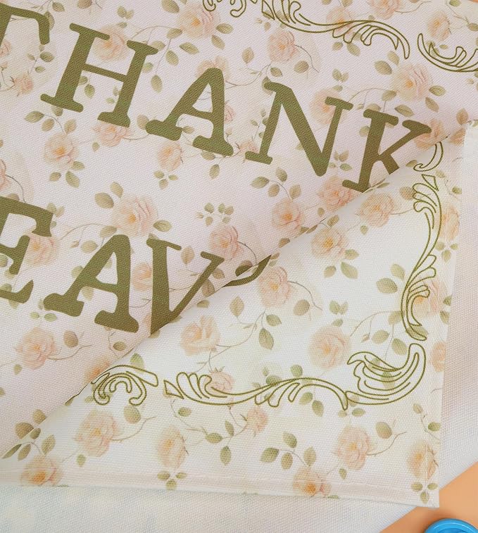 Christian Bible Verse Scripture Rectangular Banner Flag Wall Sign Decor Gift for Baby Girl-Nursery Baby Room Bedroom Decor-Baby,Shower Birthday Christmas Gift-Thank Heaven for Little Girls