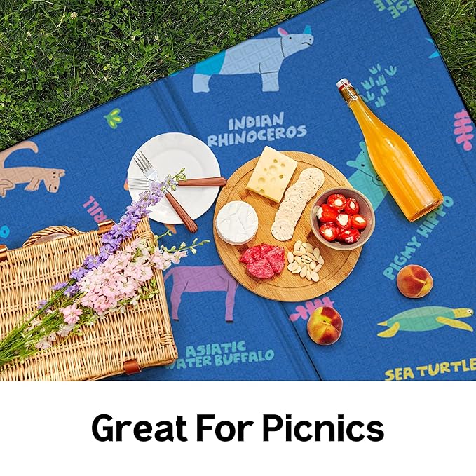 Baby Foldable Play Mat for Baby - Springshine Animals Floor Mats design - Perfect Tummy Time Mat & Nursery Rug - Portable Playroom Rug, Indoor/Outdoor, Waterproof, Made in Korea - Large 79" x 55"