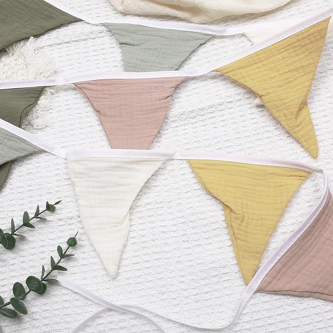 Pennant Banner Flags,Infant and toddler room decoration pennant,for Nursery Decor Baby Birthday Boho Wedding Shower Party Event (Colorful triangular flag banner93)