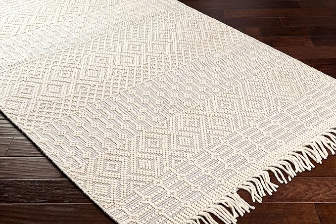 Mark&Day Wool Rugs, 2x4 Gratz Global Light Gray Area Rug, Grey Beige Carpet for Living Room, Bedroom or Kitchen (2'3" x 3'9")