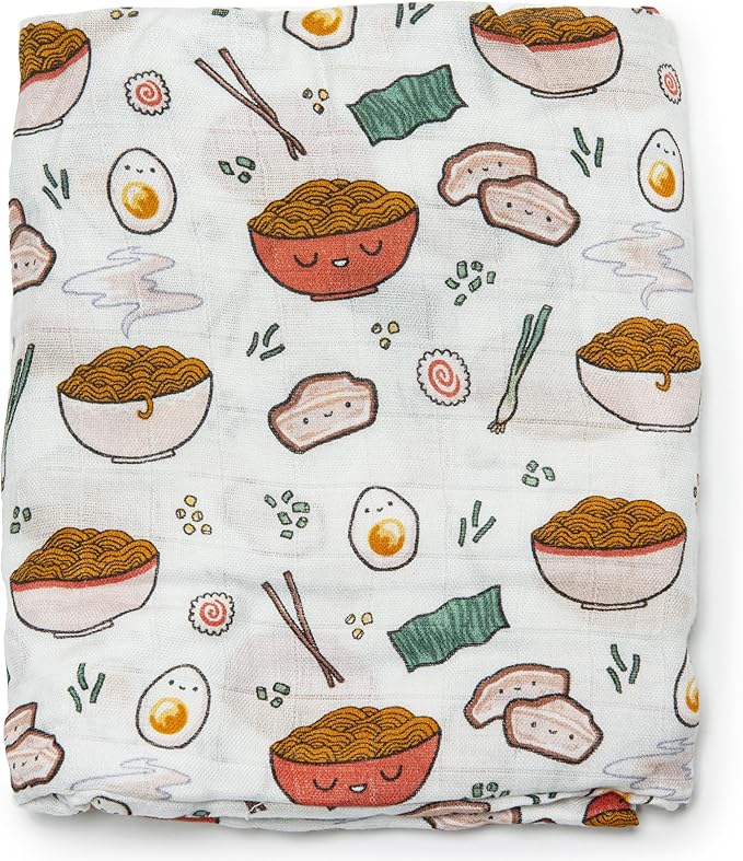 Loulou Lollipop Muslin Swaddle Blanket, Rayon/Cotton, Ramen, 18-24M