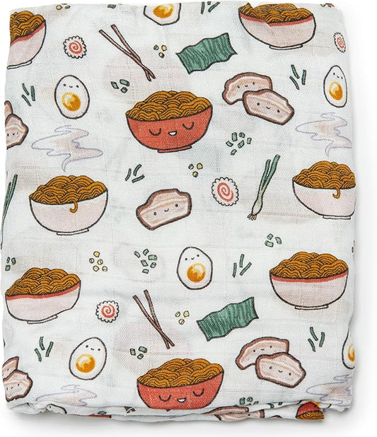 Loulou Lollipop Muslin Swaddle Blanket, Rayon/Cotton, Ramen, 18-24M