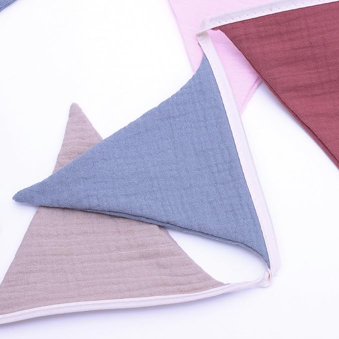 Pennant Banner Flags,Infant and toddler room decoration pennant,for Nursery Decor Baby Birthday Boho Wedding Shower Party Event (Coloured Banner20240318)