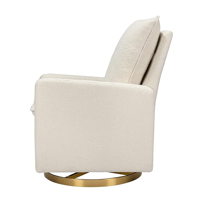 Babyletto Cali Pillowback Swivel Glide in Boucle, Greenguard Gold and CertiPUR-US Certified