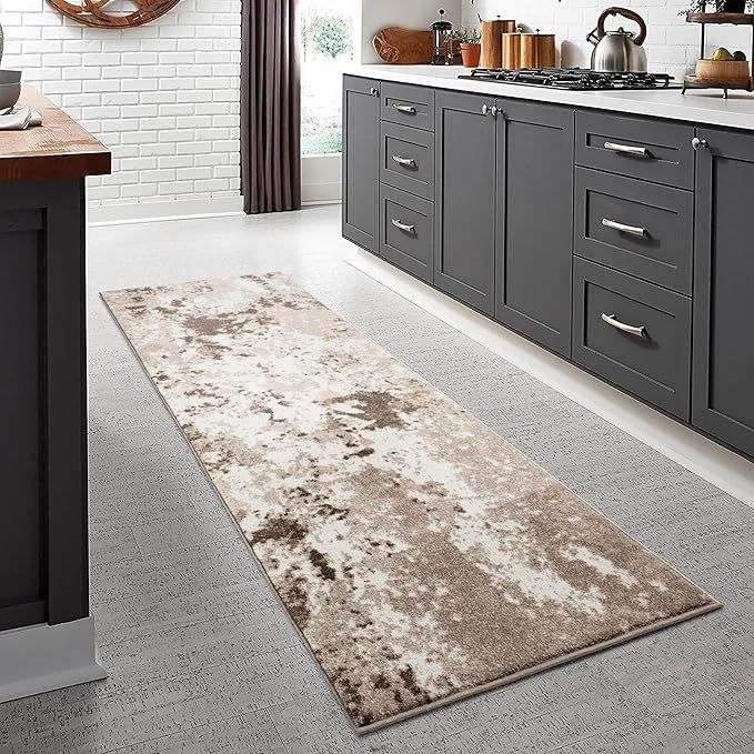 Keen Home Design Area Rugs - 2x10 Non-Shedding, Abstract Rugs for Kitchen, Living Room, Bedroom, Dining Room, Entryway - Size: 2'8" x 9'11", Multi