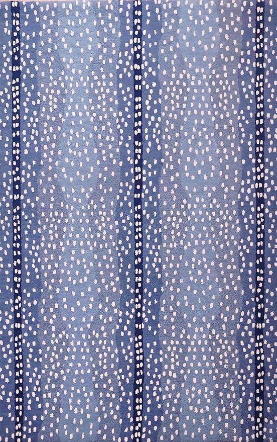 Antelope Cheetah Blue Animal Contemporary Handmade 100% Woolen Area Rugs & Carpets (6' Round)