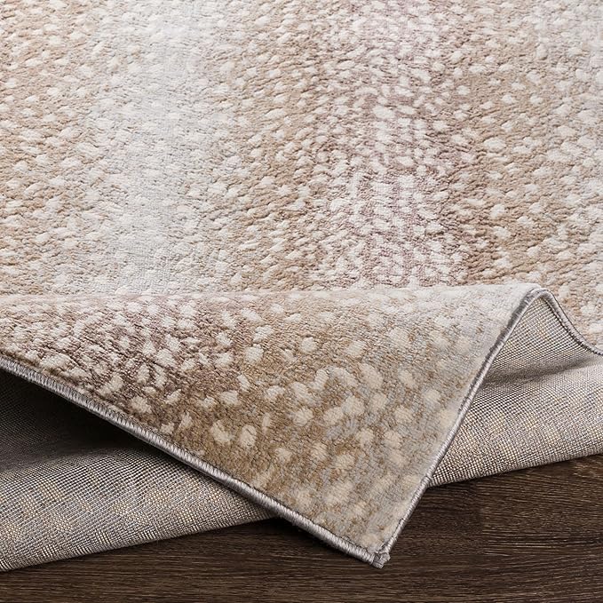 Livabliss Area Rugs - 2x3 Pablo Modern Antelope Print Camel Brown Area Rug for Living Room Bedroom - Animal Theme Non-Shedding Stain Resistant Carpet for Kitchen, Office (2' x 3')