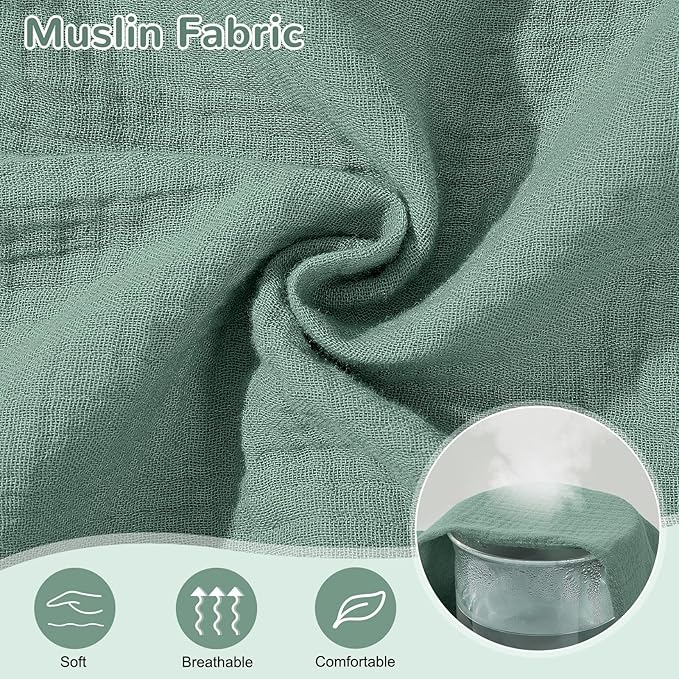 Basumee Muslin Bassinet Sheets for Baby Girl Boy 2 Pack Soft Breathable Baby Bedside Bassinet Fitted Sheets with Bottom Elastic Band 33''x17''x4'' Mattress Cover for Rectangle Oval Hourglass Bassinets