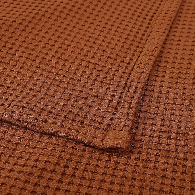 36” X 40” Inches Cooling Baby Waffle Weave Blanket, Ultra-Soft Lightweight Receiving Blanket for Newborn, Breathable Comfortable Baby Swaddle Blanket for Boys and Girls(Caramel)