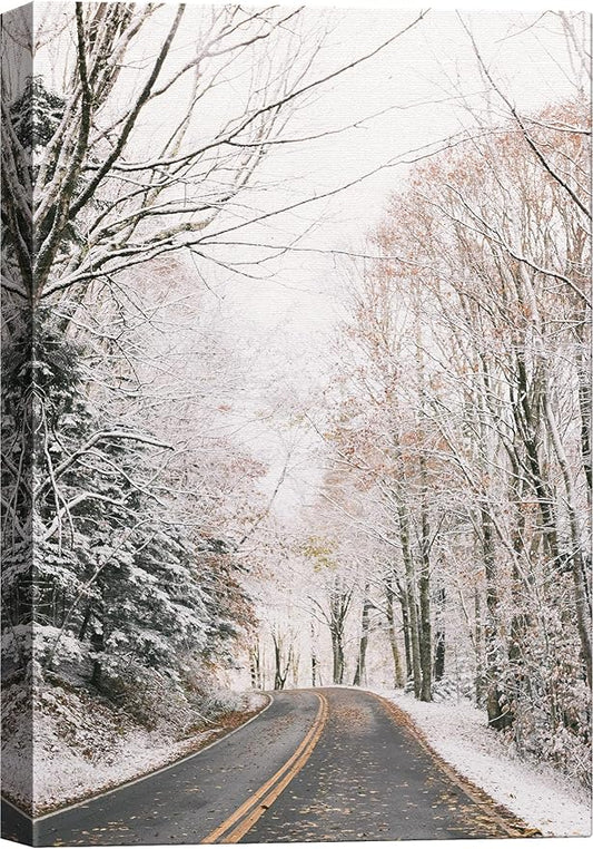 SIGNWIN Canvas Wall Art Woodland Nursery Decor Winter Trees Cool Dramatic Forest Multicolor Nature Photography Rustic - 16x24 inches