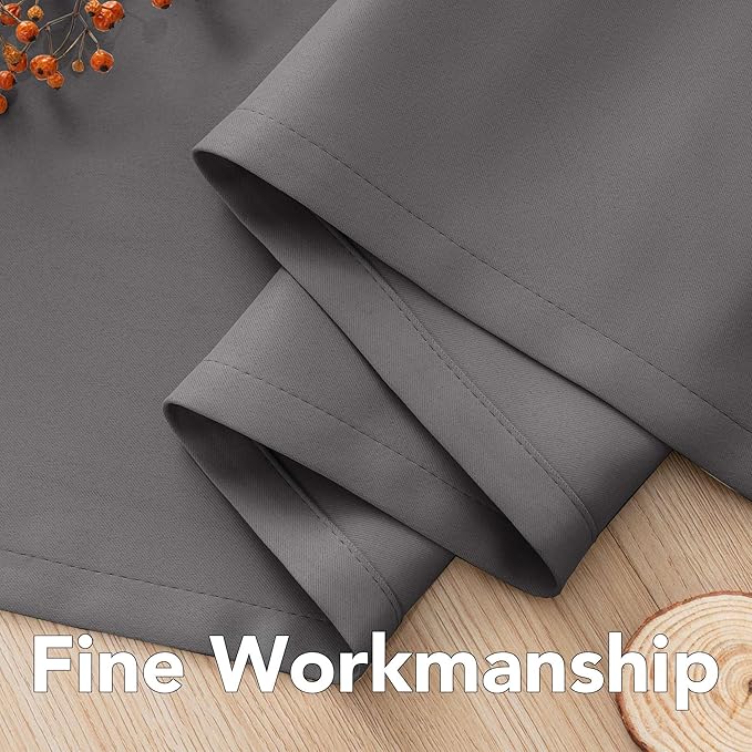 H.VERSAILTEX Three Pass Microfiber Blackout Thermal Insulated Grommet Panel Window Curtains/Drapes (Set of 2 Panels,52 x 96 Inch,Charcoal Gray)
