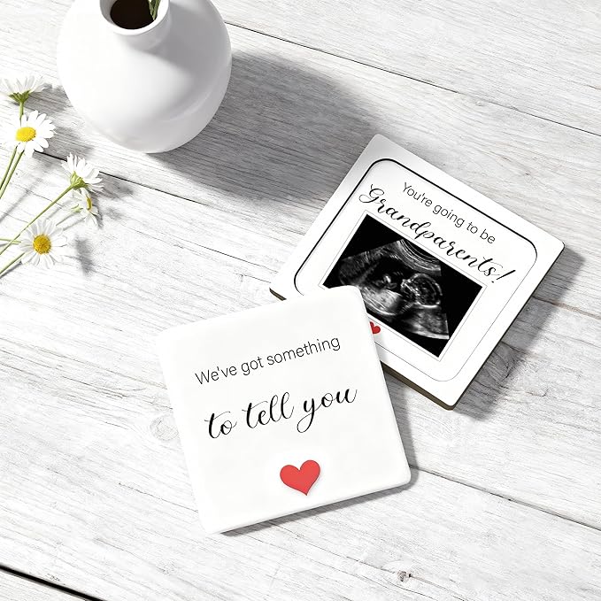 Pregnancy Announcement for Grandma Grandparents, Ultrasound Picture Frames Surprise Box, You're going to be Grandparents, Baby Coming Soon Announcement Pregnancy Reveal Gifts