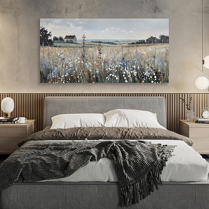 Glvzygy Canvas Wall Art Vintage Decor Artwork Classical Oil Painting Canvas Prints Vintage Landscape Wall Art Suitable for Living Room Bedroom and Office Home Decor Painting 20"x40"