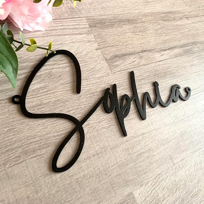 Handmade Custom Metal Script Name Sign | Personalized Nursery or Wedding Gift